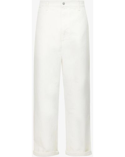 Carhartt X Toogood Sculptor Double Knee Brand-tab Oversized Wide-leg Organic-cotton Pants - White