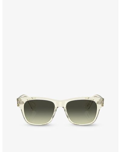 Oliver Peoples Ov5524su Birell Sun Pillow-frame Acetate Sunglasses - Green