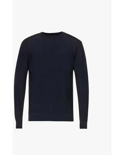 Canada Goose Dartmouth Brand-patch Wool-knit Jumper - Blue