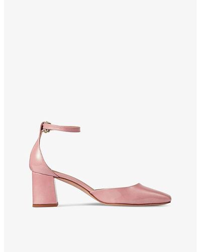 LK Bennett Darling Patent-leather Heeled Sandals - Pink