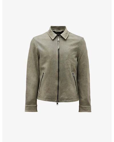 AllSaints Toni Regular-fit Leather Jacket - Green