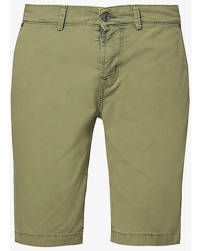 7 For All Mankind Perfect Regular-fit Stretch-cotton Chino Shorts - Green
