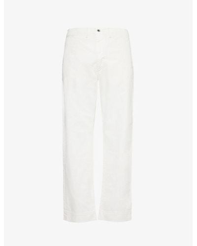 RRL Straight-leg Mid-rise Cotton Chino Pants - White