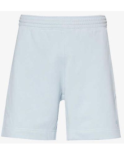 Givenchy 4g Logo-embossed Cotton-jersey Shorts - Blue