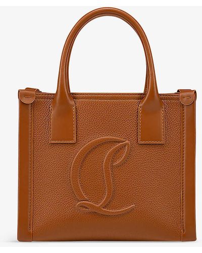 Christian Louboutin By My Side Leather Tote Bag - Brown