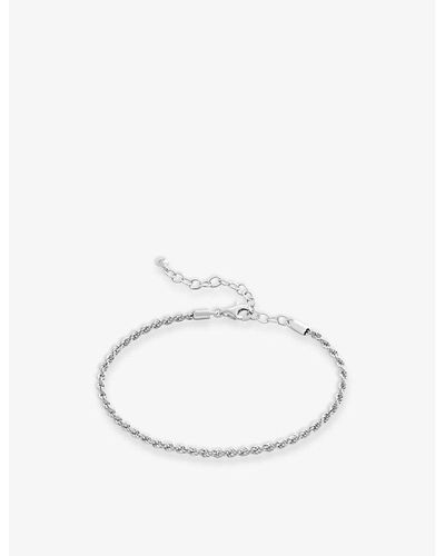 Monica Vinader Rope Recycled Sterling-silver Chain Bracelet - White