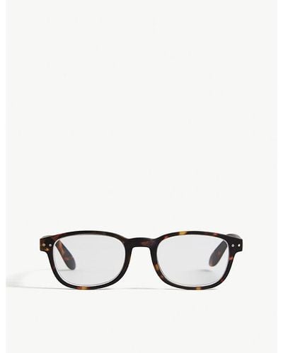 Izipizi #b Reading Rectangle-frame Glasses +2.5 - Black