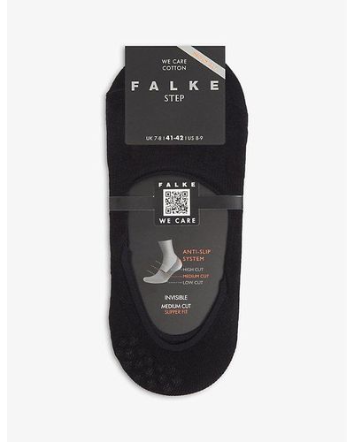 FALKE Step Medium-cut Invisible Cotton-blend Socks - Black