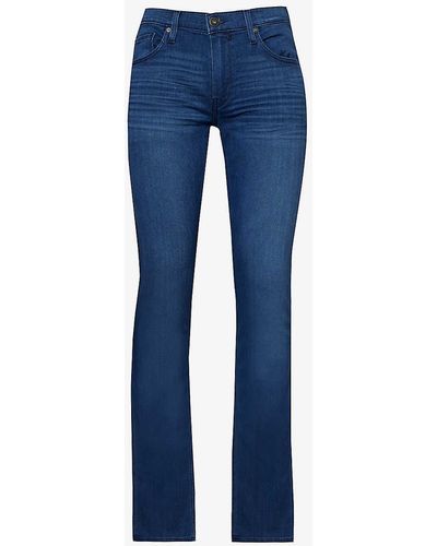 PAIGE Federal Slim-fit Tapered-leg Stretch-woven Jeans - Blue