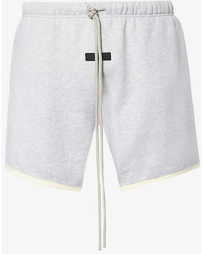 Fear Of God Essentials Brand-patch Cotton-blend Shorts - White