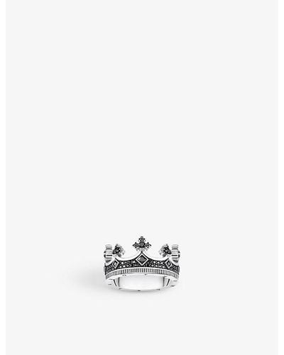 Thomas Sabo Crown Ened Sterling-silver And Zirconia Ring - White
