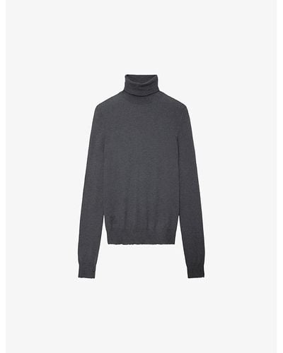 Zadig & Voltaire Bobby Roll-neck Cashmere Sweater - Blue