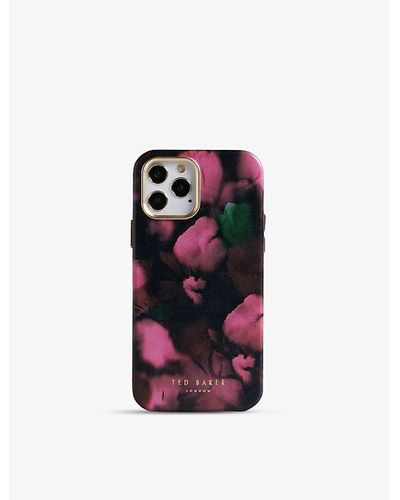 Ted Baker ROSAI Folio Case for iPhone 12 Pro - Retro Flood Leaves