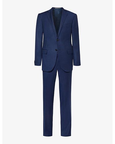 Corneliani Birdeye Notched-lapel Regular-fit Wool Suit - Blue