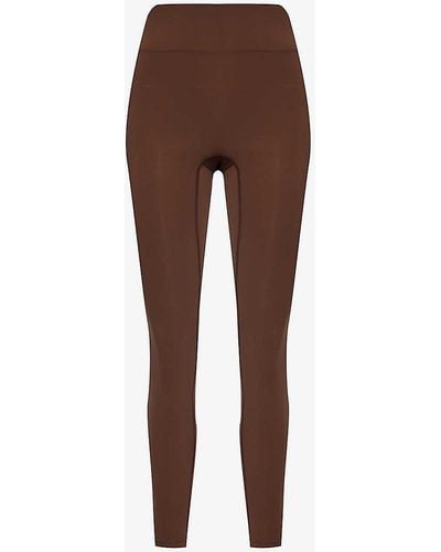 Lounge Underwear Essential High-rise Stretch-woven legging - Brown