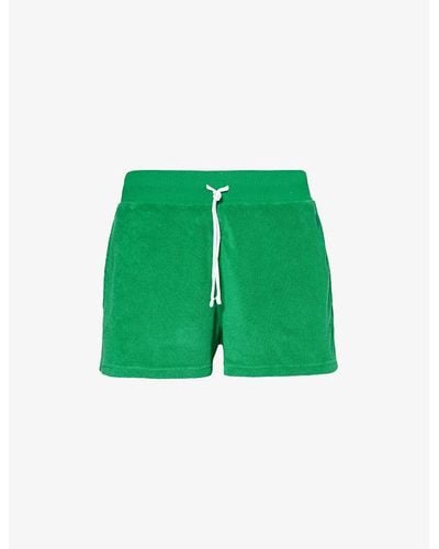 Polo Ralph Lauren Logo-embroidered Cotton-terry Shorts - Green