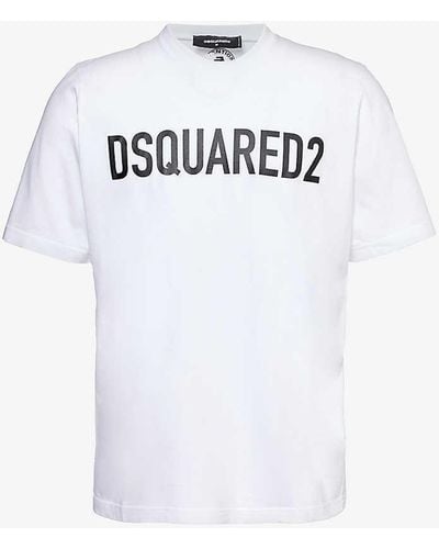 DSquared² Logo-print Relaxed-fit Cotton-jersey T-shirt X - White
