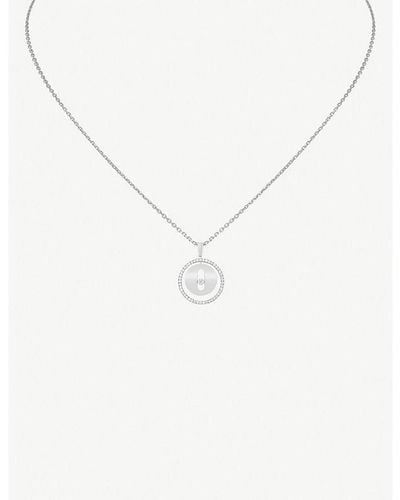 Messika Lucky Move 18ct White-gold And Diamond Necklace - Metallic