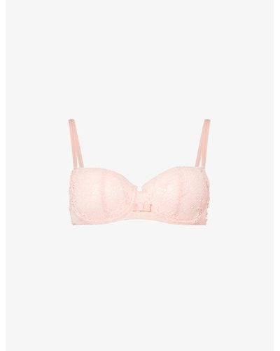 Chantelle Day To Night Half-cup Stretch-lace Bra - Pink