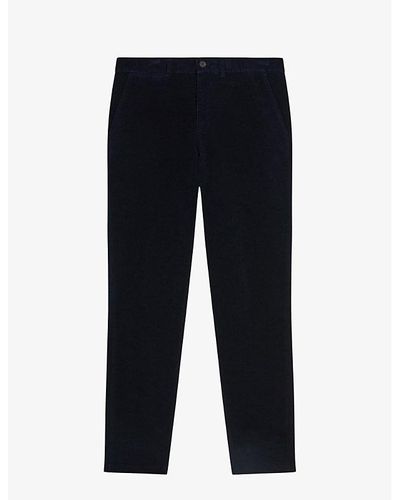 Ted Baker Payet Regular-fit Stretch-cotton Corduroy Trousers - Blue