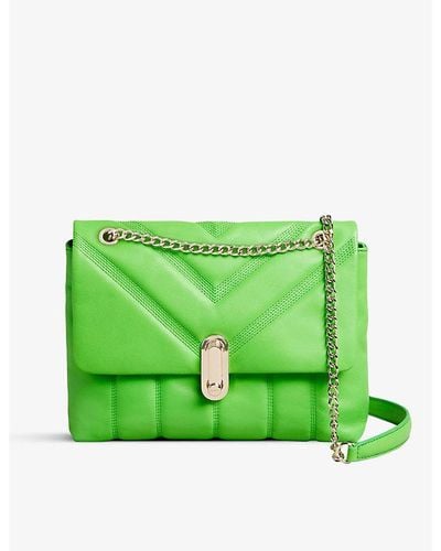 Ted Baker Ayahlin Quilted Leather Cross-body Bag - Green