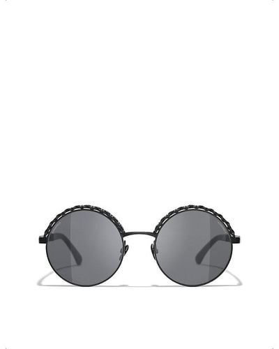Chanel Round Sunglasses - Gray