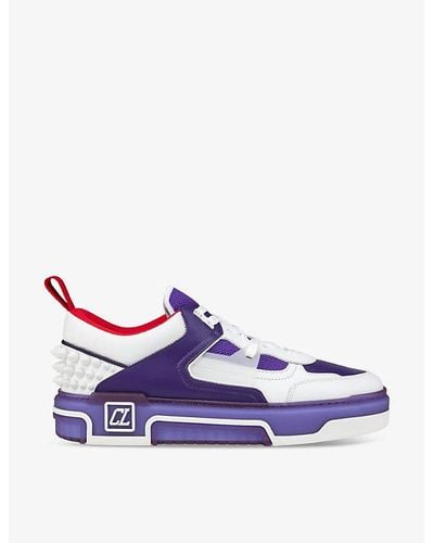 Christian Louboutin Astroloubi Leather Low-top Sneakers - Purple