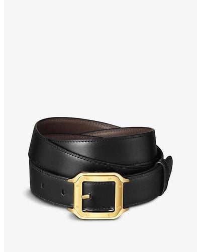 Cartier Santos Leather Belt - Black