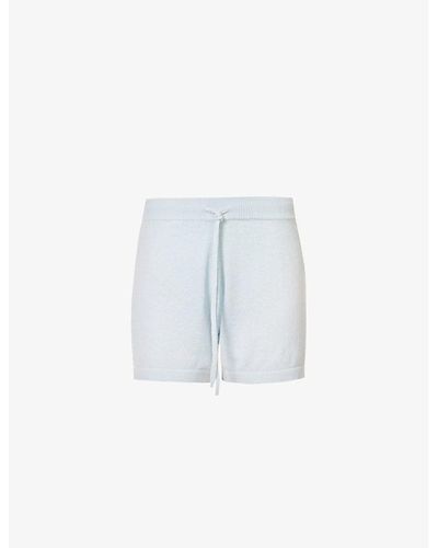 Chinti & Parker Summer Essential Mid-rise Cotton And Cashmere Shorts - Blue