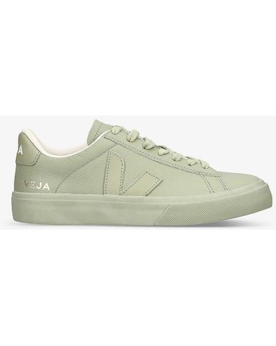 Veja Campo Leather Trainers - Green