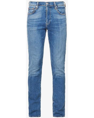 Citizens of Humanity London Regular-fit Tapered Stretch-denim Jeans - Blue