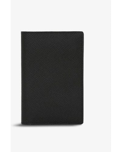 Smythson Panama 2022 Grained-leather Passport Cover - Black