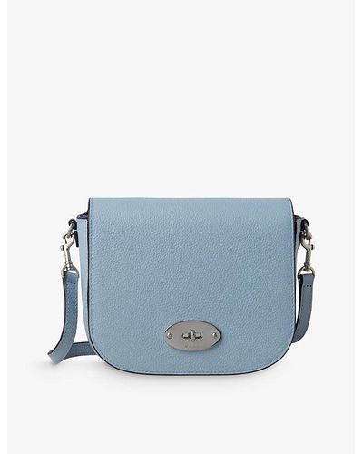 Mulberry Darley Small Leather Satchel Bag - Blue