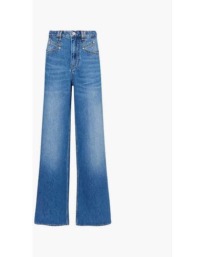 Isabel Marant Lemony Wide-leg High-rise Jeans - Blue