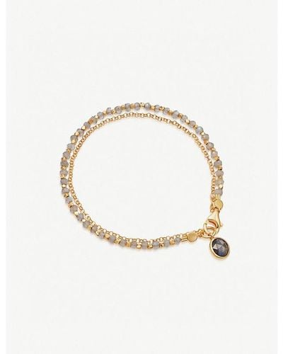 Astley Clarke Biography 18ct Yellow Gold-plated Sterling Silver And Labradorite Bracelet - Metallic