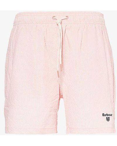 Barbour Somerset Embroidered Swim Shorts Xx - Pink