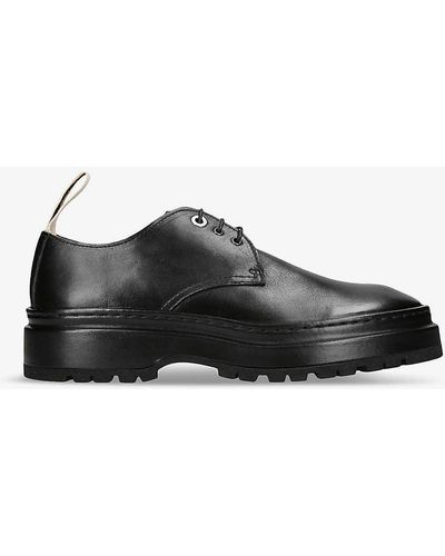 Jacquemus Les Derbies Pavane Leather Derby Shoes - Black