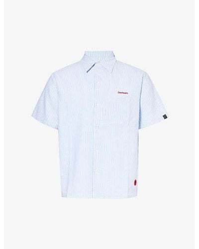ICECREAM Diner Stripe-print Cotton Shirt - Blue
