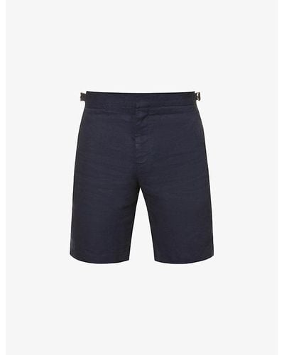 Orlebar Brown Norwich Slim-fit Linen Shorts - Blue