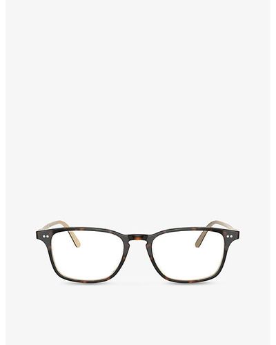 Oliver Peoples Ov5427u Berrington Rectangle-frame Acetate Glasses - Brown