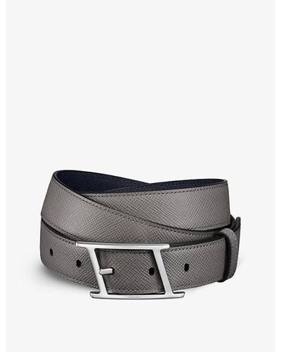 Cartier Tank Asymétrique Slanted-buckle Leather Belt - Black