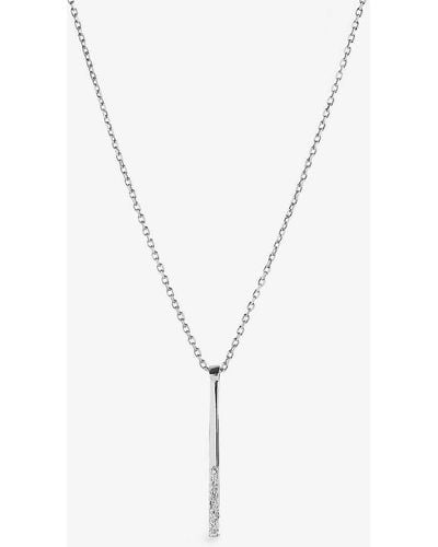 Maria Black Match Rhodium-plated Sterling- Pendant Necklace - White