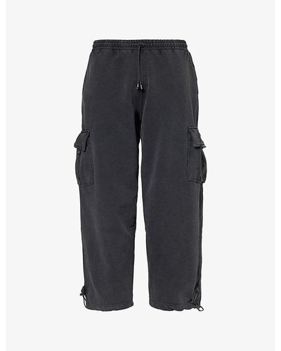 Market Fuji Relaxed-fit Cotton-jersey jogging Bottoms - Blue