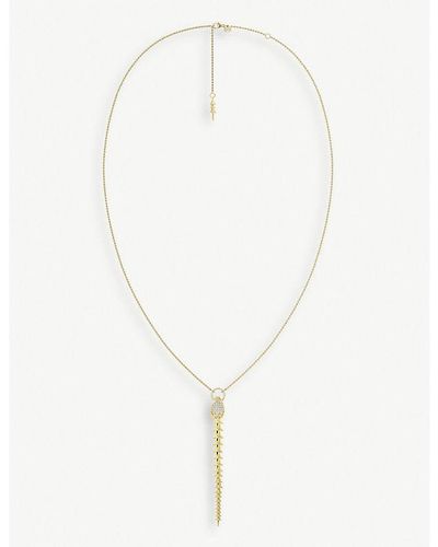 Shaun Leane Serpent Trace Yellow Gold-plated Vermeil Sterling Silver Diamond Necklace - White