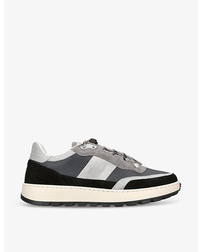 Collegium Pillar Trail Contrast-panel Leather And Suede Low-top Sneakers - White