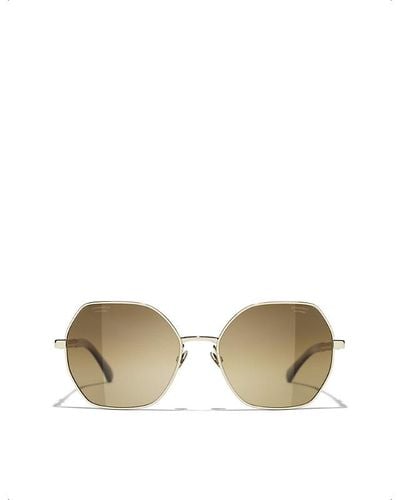 Chanel Square Sunglasses - Metallic