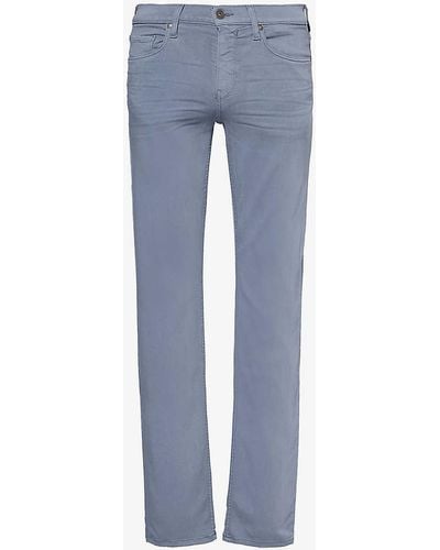 PAIGE Federal Slim-fit Straight-leg Stretch-woven Jeans - Blue