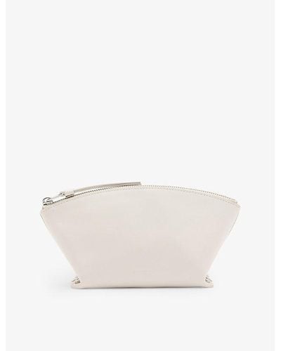 AllSaints Anais Stud-embellished Leather Pouch - White