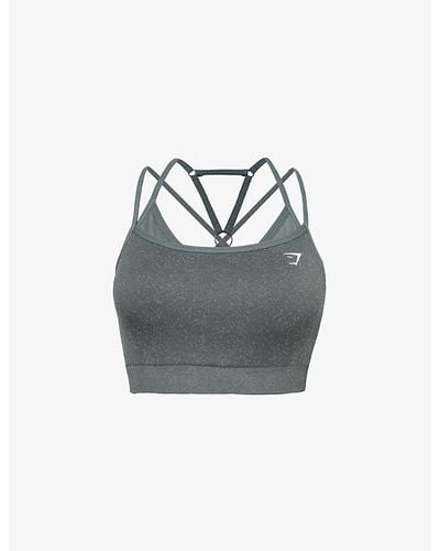 GYMSHARK Adapt Fleck Fitted Stretch-woven Sports Bra - Gray