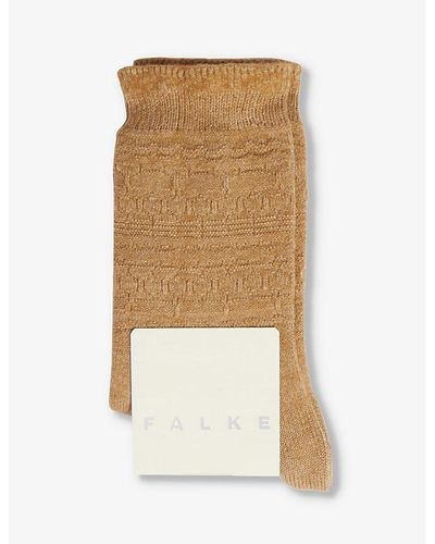 FALKE Monument Crew-length Wool-blend Socks - Natural